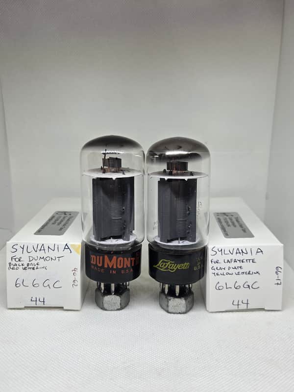 Sylvania 6L6GC Gray Plate Perfectly Matched Pair NOS 6L6 | Reverb