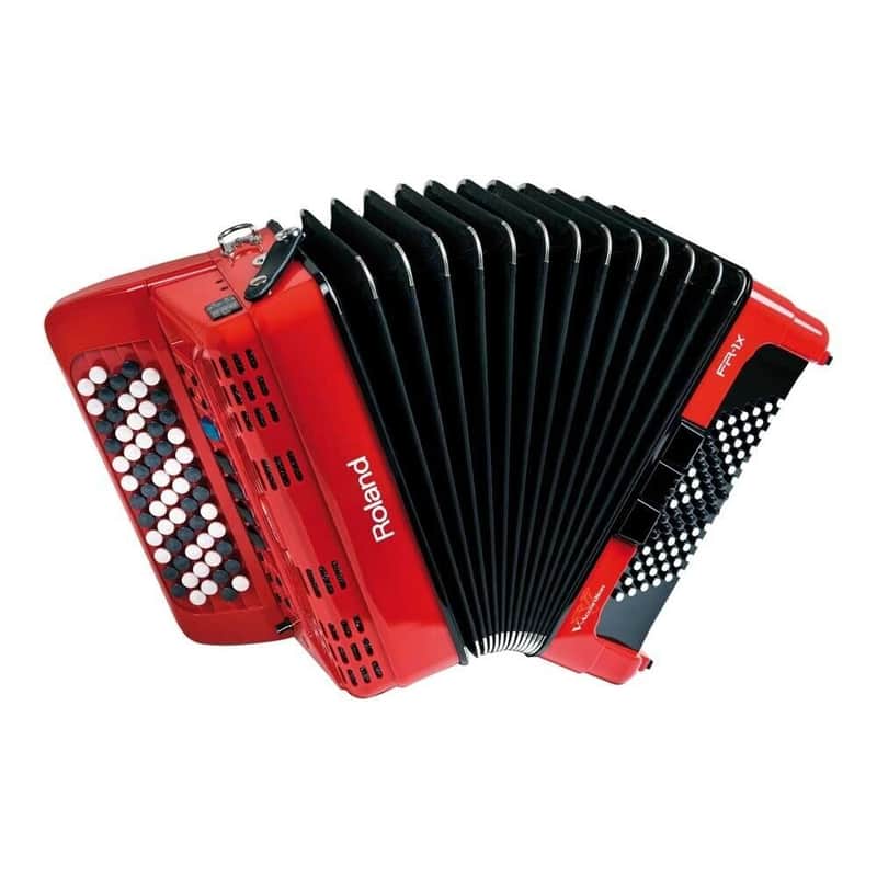 NEW Red Roland FR-1XB-RD Digital Chromatic Button Accordion 62 72 image 1
