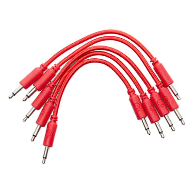 Erica Synths Eurorack Patch Cables (10cm Red Braided x 5) image 1