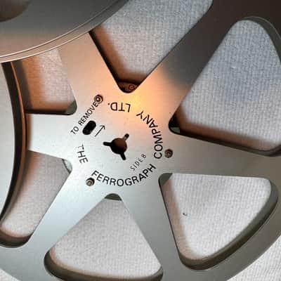 FERROGRAPH Genuine British Ferrograph 7" Reel to Reel Metal Spool 1/4 Inch Tape Width 80s - Good image 3