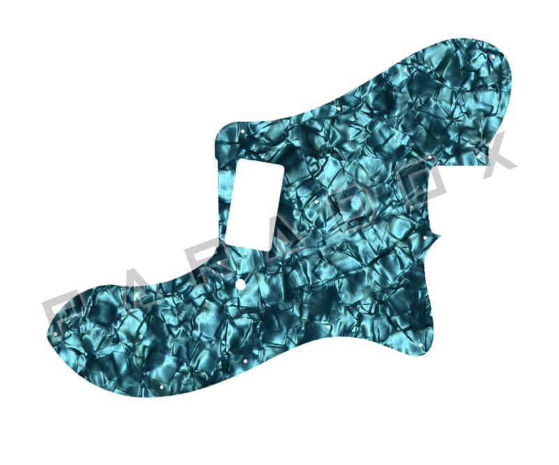 Custom Pickguard For Fender Telecaster Custom Built Billie Joe Armstrong - Aqua Pearl/Black/White/Black .090"