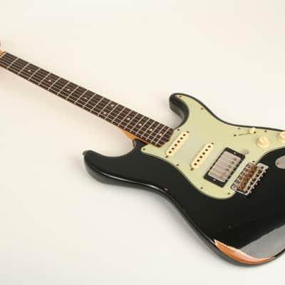Fender Custom Shop 1959 Stratocaster HSS Relic 3A Rosewood Fingerboard Aged Black CZ590355 image 11