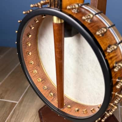 Limited Edition Ome Jasmine 12" 5-String Curly Maple Banjo with Mahogany Neck & Rolled Brass Tone Ring (only 25 made) image 11