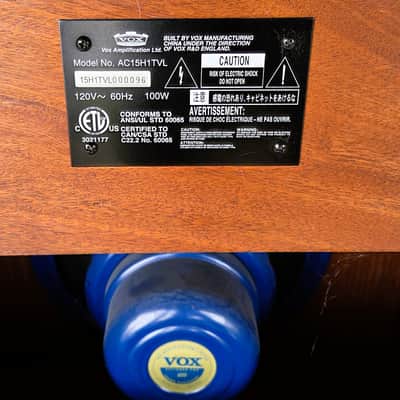 Vox AC15H1TVL 50th Anniversary Guitar Combo Amp Heritage Handwired Celestion image 8