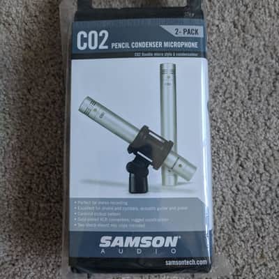 [Unopened] Samson C02 Stereo Pair Condenser Microphones w/ Carrying Case & Shock Mounts image 1