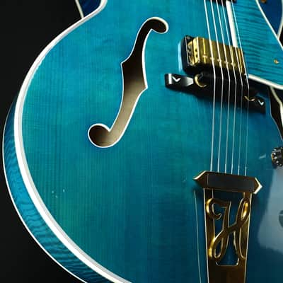 Heritage  Super Eagle 1998 Blue Sunburst Rare Archtop Guitar image 3