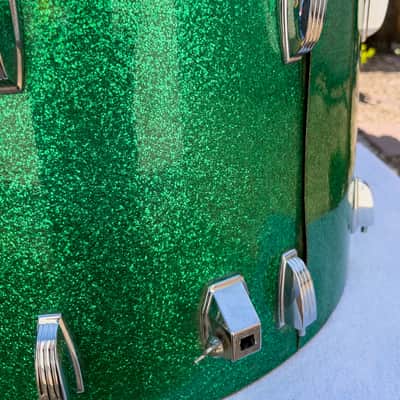 Ludwig Superclassic 14x22" Bass Drum 1970s - Green Sparkle image 12