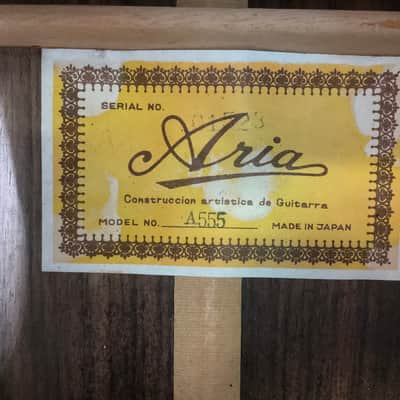 Aria Model A555 Classical Acoustic Guitar Made In Japan With Gig Bag image 4
