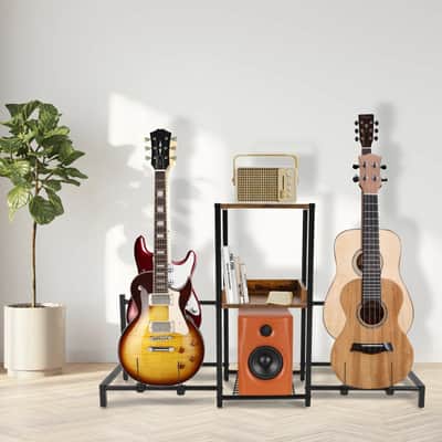 OEM 46.5" Guitar Stand Bass Rack DIY Guitar Display with Shelf Home Studio image 2