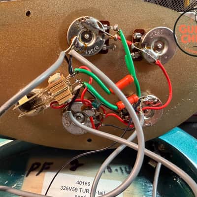 1997 Rickenbacker 325V59 Turquoise Rare Factory Color R Tailpiece OHSC image 12