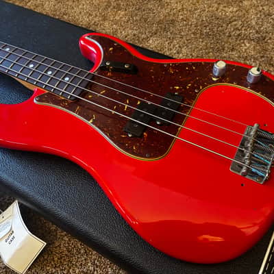 Fender Custom Shop '66 Precision Bass Journeyman Relic 4-String Bass Guitar, Rosewood Fingerboard, Hot Rod Red journeyman image 13