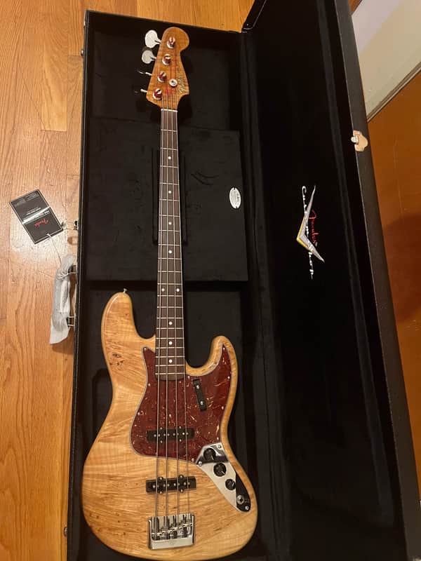 Fender Custom Shop Artisan Maple Burl Jazz Bass NOS - Aged Natural 2024 image 1