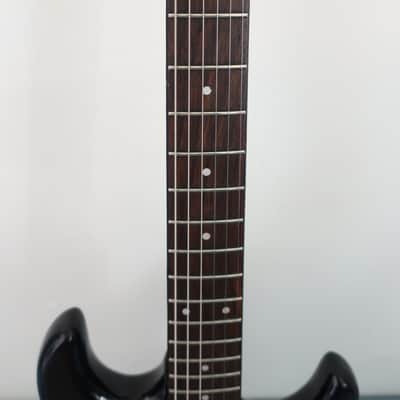 Vintage 1980s 1990s Memphis Teisco K Mart Brand Mini Black Metal Head Shredder Travel Kids Guitar Youth Junior 3/4 Travel Office Tour Bus Backstage Warm Up Guitar Loud Punchy Tone Fun! image 5