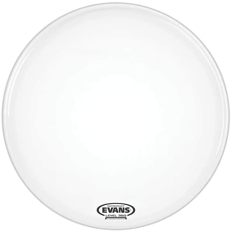 Evans BD24RSW-NP EQ3 Resonant Smooth White Bass Drum Head with No Port - 24" image 1