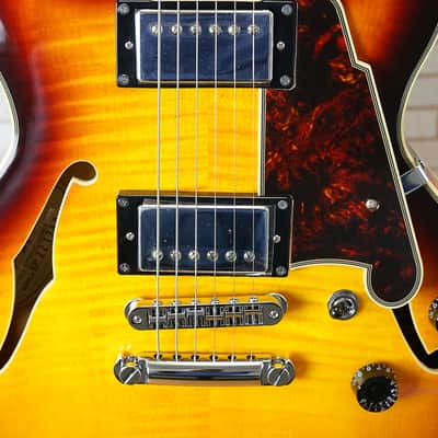 D'Angelico Premier Mini DC with Pau Ferro Fretboard - Dark Iced Tea Burst image 5