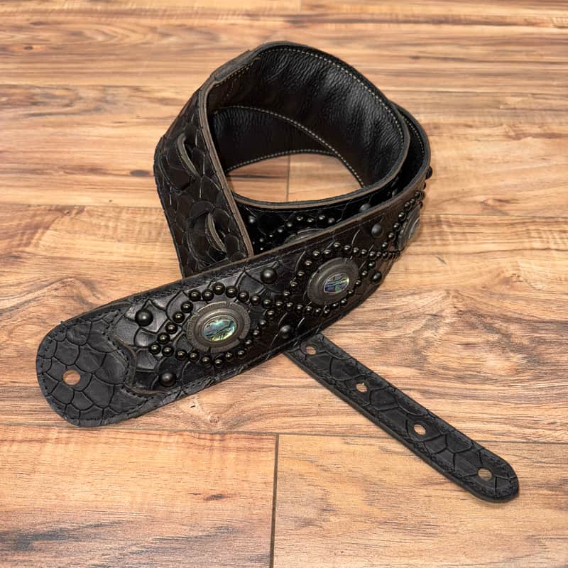 Carlino Orianthi model abalone black scale leather 2025 - Black image 1