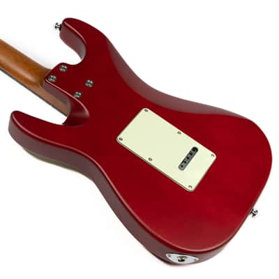 EART YMX-SG3,Roasted Book-match Mahogany Solid Body,22 Stainless Steel Frets,6-Point Synchronized Tremolo image 4