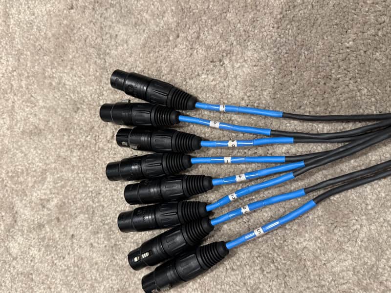 Mogami Mogami Gold 8 TRS-XLRF 8-channel 1/4 inch TRS Male to XLR Female Snake - 15 foot 2020 - BLUE image 1