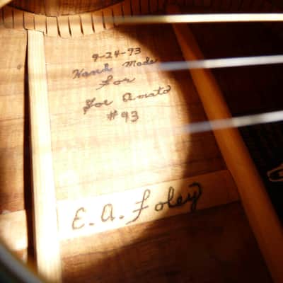 Foley 1993 Foley Boutique Guitar #93, Martin 332 Thinline. Original Hard Case ED Foley, E.A.Foley 19 image 4
