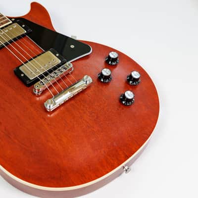 Gibson Les Paul Traditional Pro V Satin Mahogany Top 2020 - Satin Wine Red image 7
