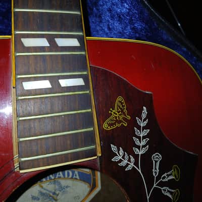 Vintage 1970s Granada W-65 Hummingbird Copy Acoustic Guitar PROJECT Japan Fender Hard Case image 13