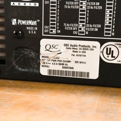 QSC CX302 2-Channel Power Amplifier CG0103P image 10