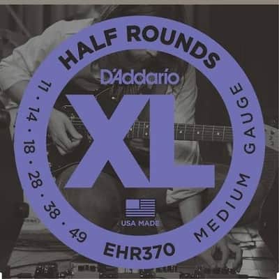 D'Addario EHR370 Half Round Electric Guitar Strings, Medium Gauge