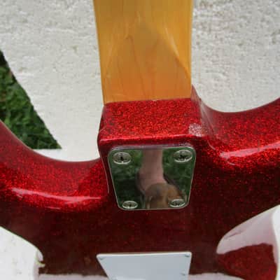 John Bennet Stratocaster Guitar, Mid- 70's, Japan, Red Sparkle Finish, Gig Bag image 12
