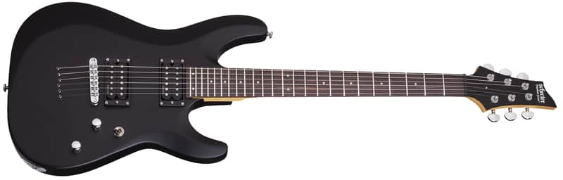Schecter C-6 Deluxe guitar in Satin Black