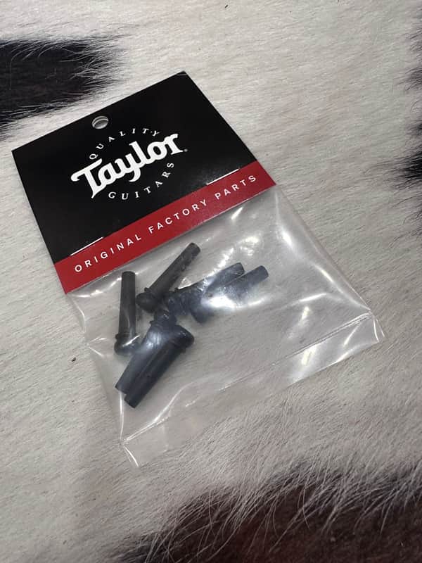 Taylor Ebony Bridge Pins w/Abalone Dots-set of 6 image 1