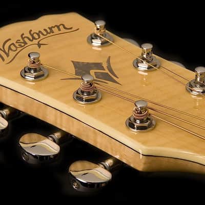 Washburn Flame Maple Mini Jumbo Acoustic-Electric Guitar image 7