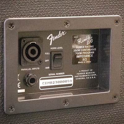 Fender Rumble Cabinet 210 V3 Black/Silver image 3