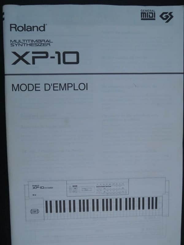 Roland Manuel Français XP10 XP-10 mode emploi multitimbral synthétiseur TRES BON image 1