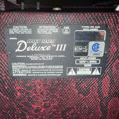 Fender Blues Deluxe Reissue 2012 - Custom Red Python Tolex image 4