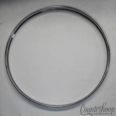 Pearl 20"Bass Drum Hoop Steel Metal Rim Vintage 70s Batter/Resonant Japan image 3