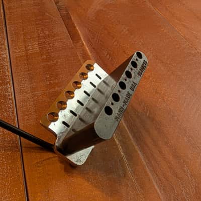 MannMade USA Tremolo Bridge With Trem Arm Heavy Block Chrome/Black 15.6Oz image 10