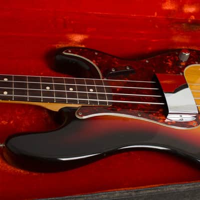 Fender Precision Bass Solid Body Electric Bass Guitar (1963), ser. #92338, black tolex hard shell case. image 18