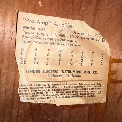 FS/FT Fender Pro 6G5-A Brownface 40-Watt 1x15" Guitar Combo 1961 - 1963 - Brown image 8