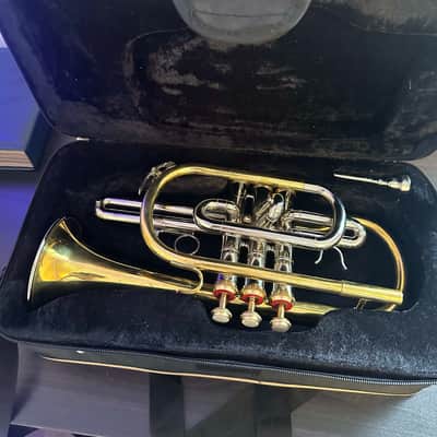 Bb Cornet – Gold/Silver Finish – Complete with Hardcase & Mouthpiece image 6