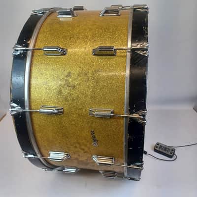 Rogers 60s 14x28"Dayton Holiday Bass Drum Virgin Gold Sparkle Pre-Powertone Ohio image 11