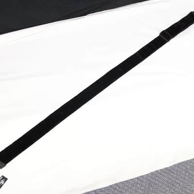 LM 2" Crushed Velvet BLACK guitar STRAP - Comfortable, Soft - NEW old stock image 2