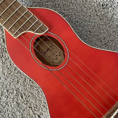 Washburn Rover RO10SK 34 Inch Travel Guitar in Red, Spruce Top, Rosewood Fingerboard image 22
