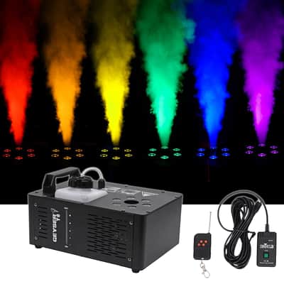 Chauvet DJ Geyser T6 Fog Machine Fogger, LED RGB Pyrotechnic Light Effect+Remote image 1