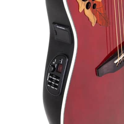 Ovation Celebrity Elite Super Shallow Body Ce48 RR Ruby Red Electric Acoustic image 6