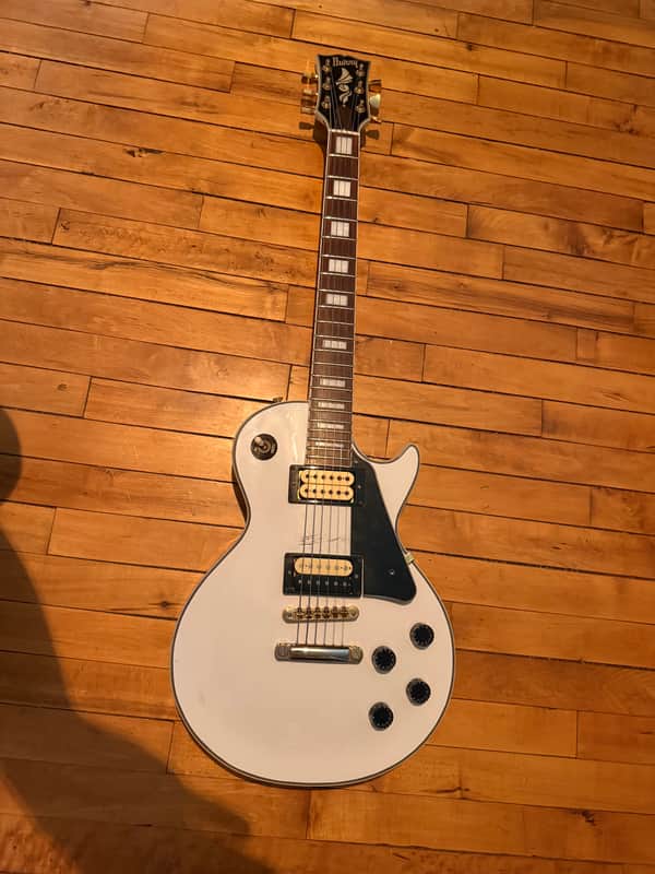 1990s Burny RLC Les Paul Custom MIJ upgraded, neck repair Rlc 1990s - Alpine white image 1