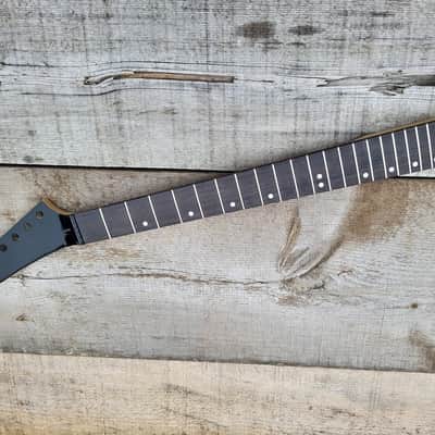 Reverse headstock 22 fret Shred Guitar Neck Replacement 25.5 scale Steel frets fast neck DIY image 3