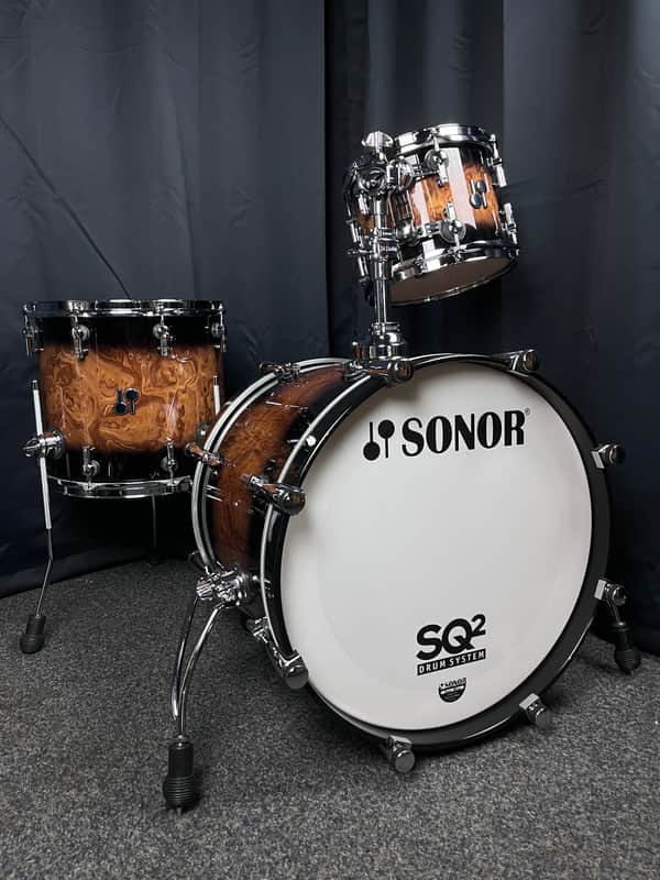 Sonor SQ2 Maple Thin Shell Set - Walnut Brown Burst image 1