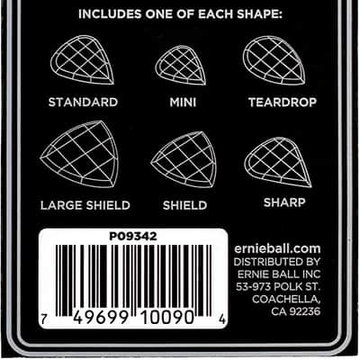 ERNIE BALL 9342 Prodigy Pick Multipack 15mm Plektren schwarz 6 Stück image 2