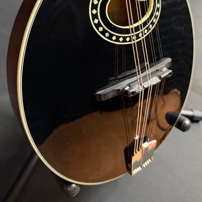 Eastman MD404-BK Oval-Hole A-Style Mandolin Gloss Black Top w/ Case image 6
