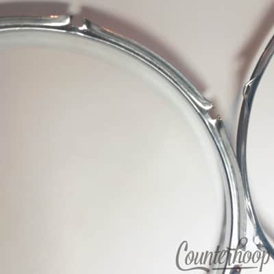 *Pearl 4x 14" Snare/Tom Drum Batter Rims/Hoops Triple Flange 8Lug-Hole Vintage* image 3